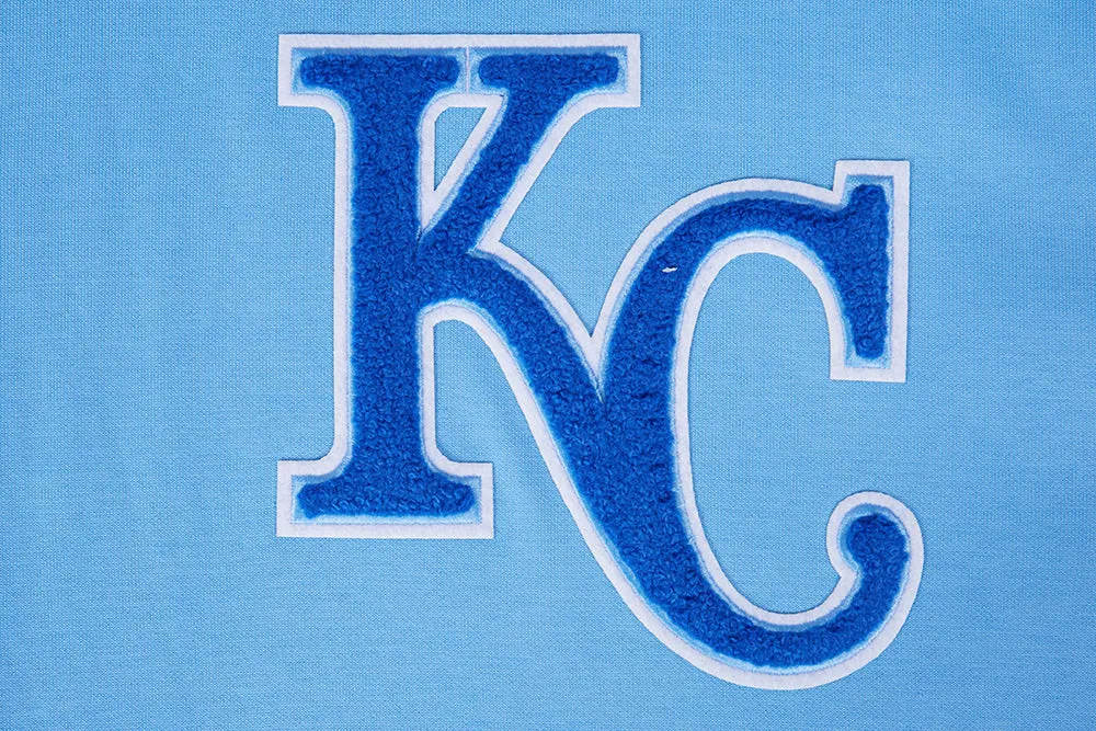 MLB KANSAS CITY ROYALS CLASSIC CHENILLE MEN'S PULLOVER HOODIE (UNIVERSITY BLUE)