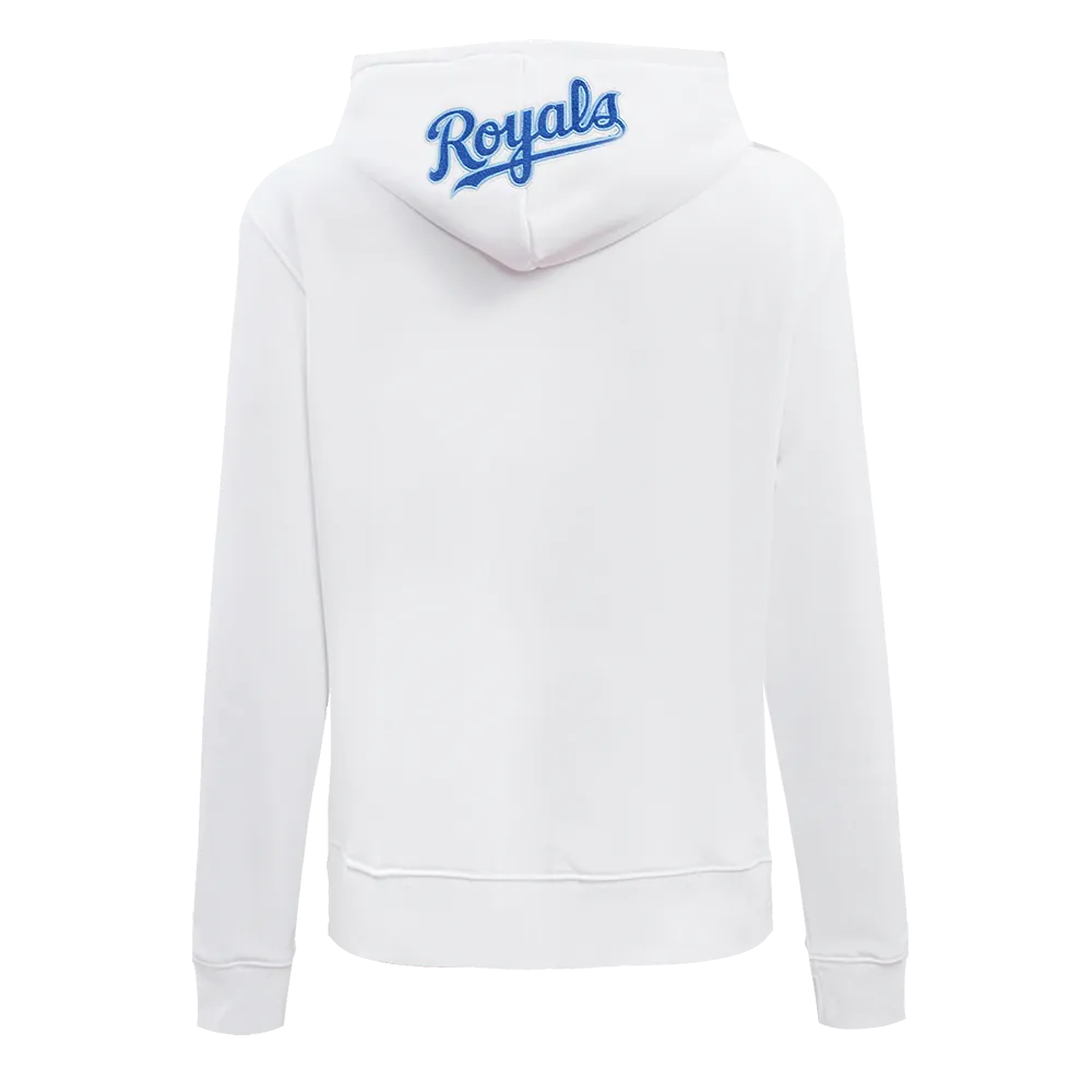 MLB KANSAS CITY ROYALS CLASSIC WOMEN'S FLC PO HOODIE (WHITE)