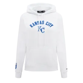 MLB KANSAS CITY ROYALS CLASSIC WOMEN'S FLC PO HOODIE (WHITE)