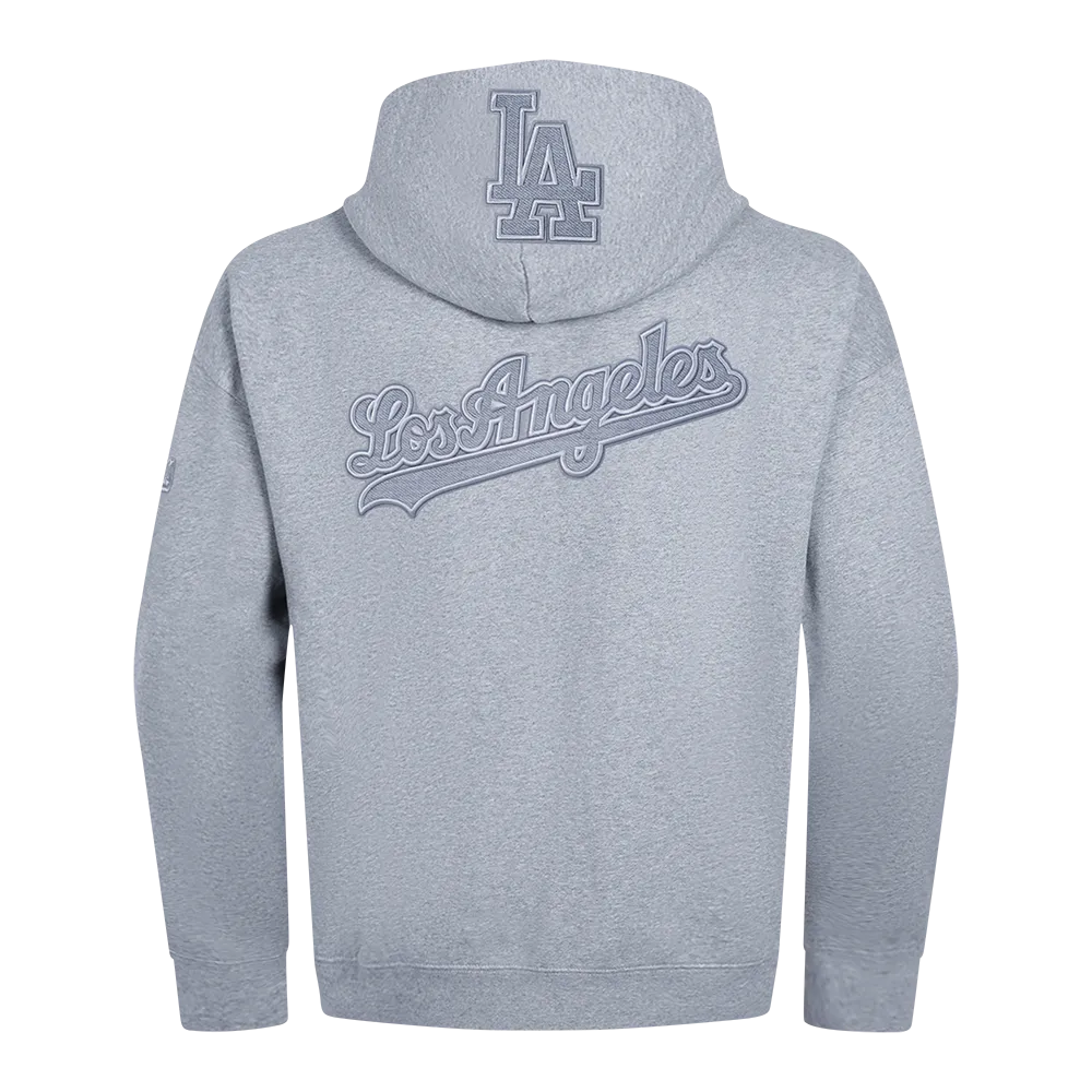 MLB LOS ANGELES DODGERS REVERSE FRENCH TERRY MEN'S DROP SHOULDER FLC (DARK HEATHER GRAY)