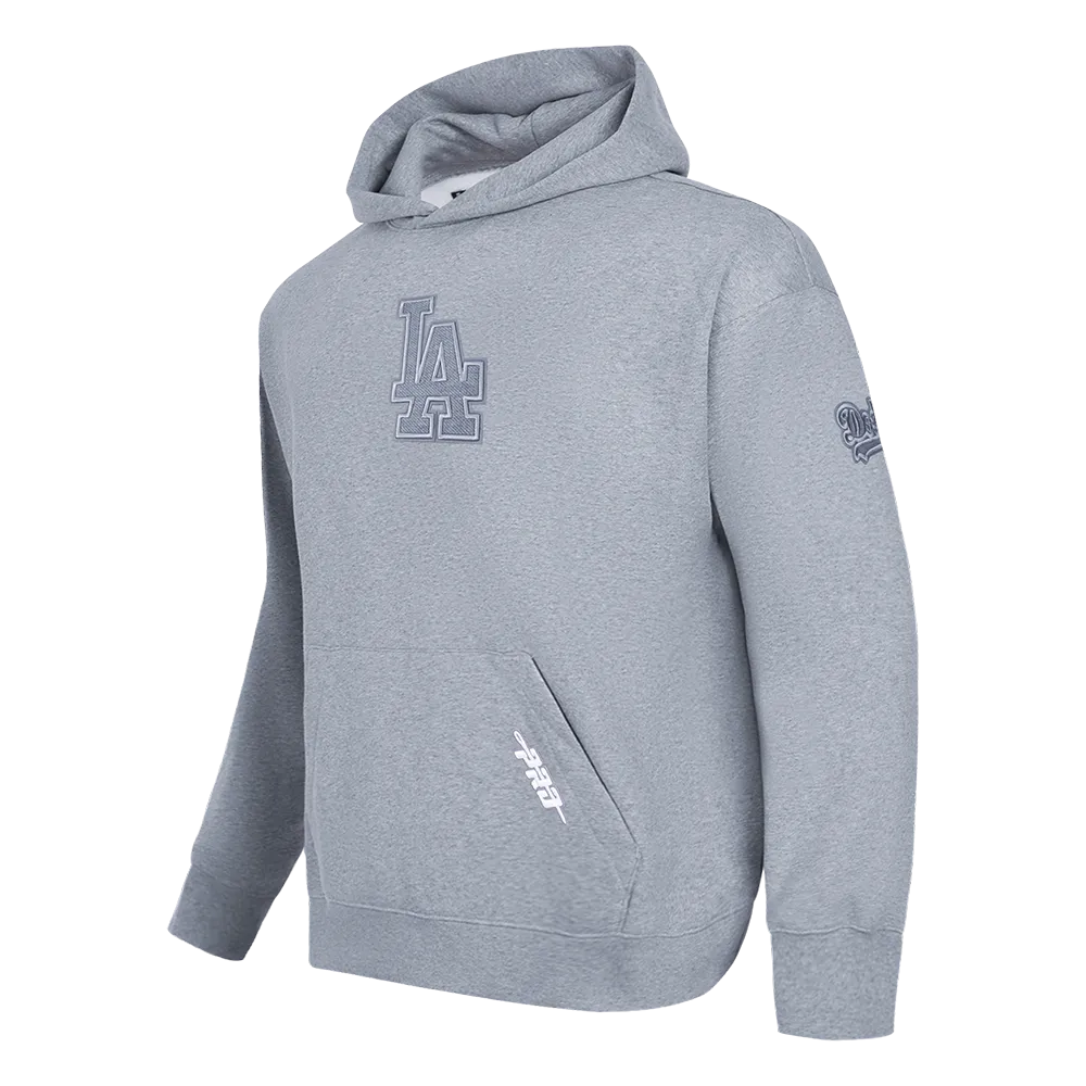 MLB LOS ANGELES DODGERS REVERSE FRENCH TERRY MEN'S DROP SHOULDER FLC (DARK HEATHER GRAY)