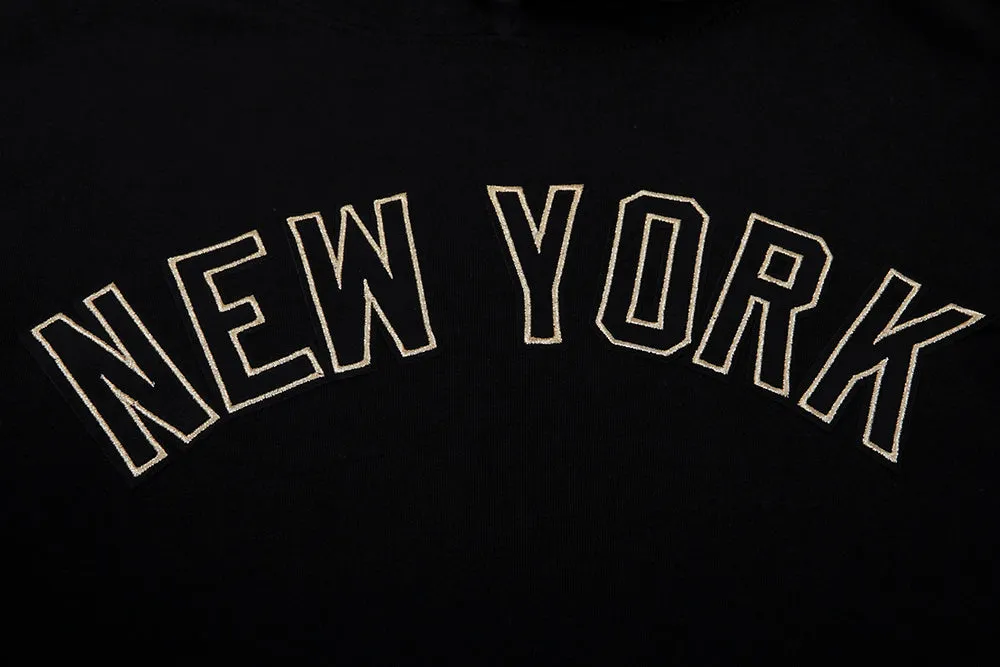 MLB NEW YORK YANKEES BLACK & GOLD MEN'S DK PO HOODIE (BLACK)