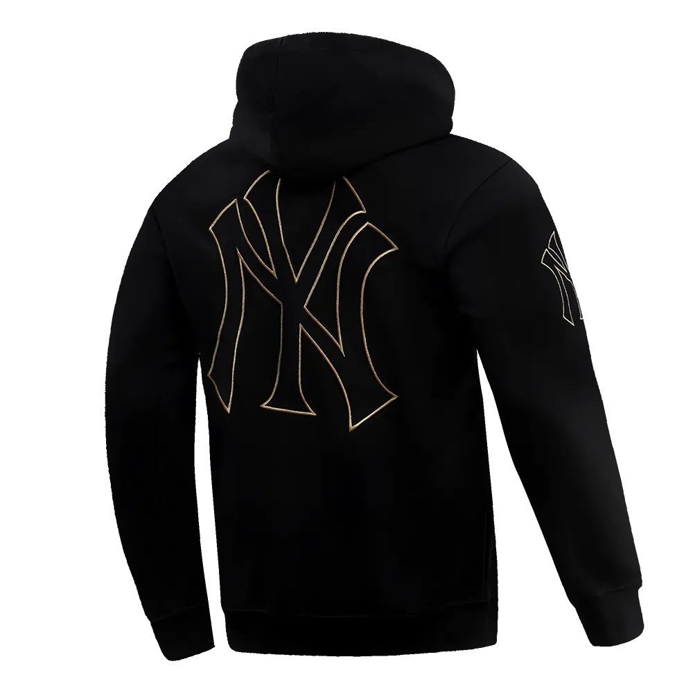 MLB NEW YORK YANKEES BLACK & GOLD MEN'S DK PO HOODIE (BLACK)