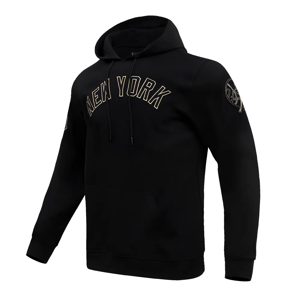 MLB NEW YORK YANKEES BLACK & GOLD MEN'S DK PO HOODIE (BLACK)