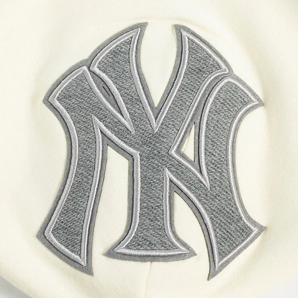 MLB NEW YORK YANKEES REVERSE FRENCH TERRY MEN'S CB FLC PO HOODIE (BLACK/GRAY/EGGSHELL)