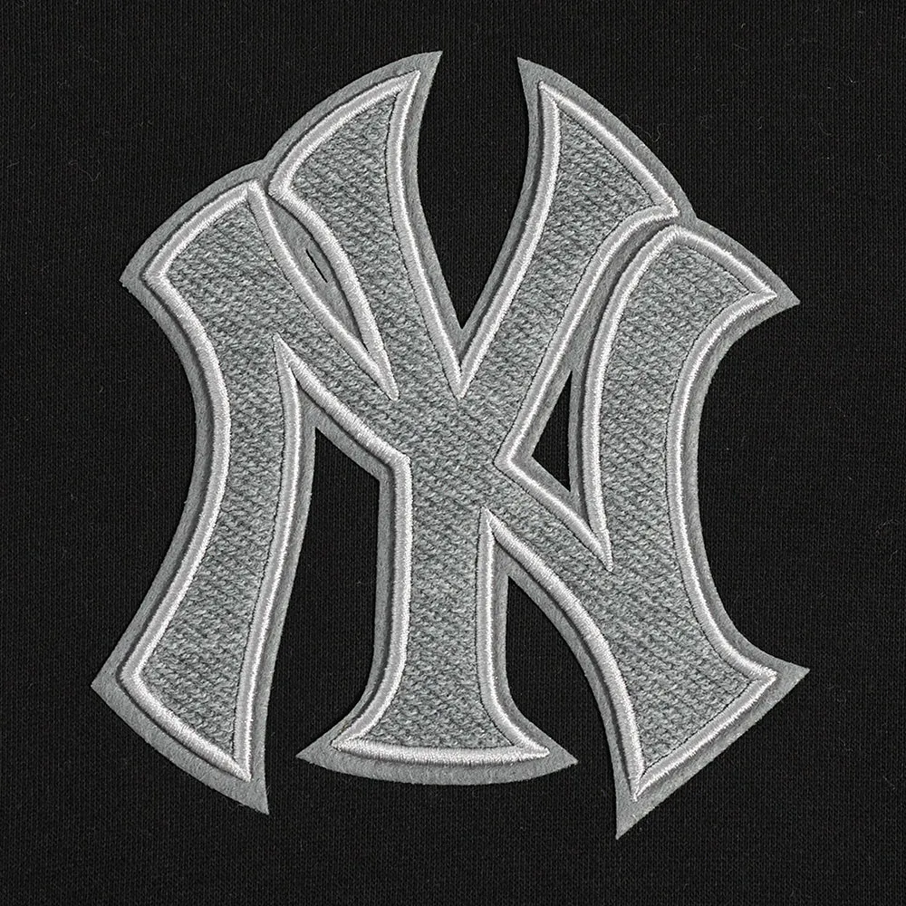 MLB NEW YORK YANKEES REVERSE FRENCH TERRY MEN'S CB FLC PO HOODIE (BLACK/GRAY/EGGSHELL)