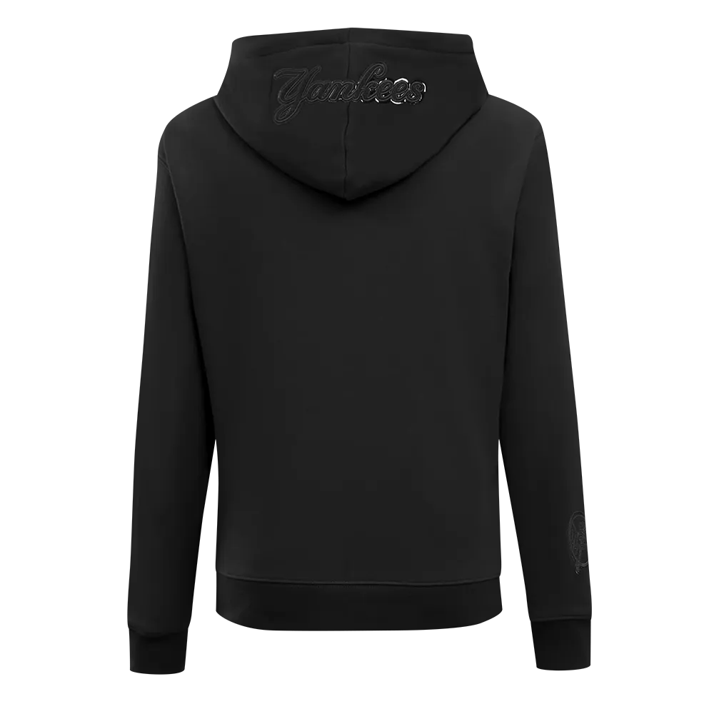 MLB NEW YORK YANKEES TRIPLE BLACK WOMEN'S FLC PO HOODIE (TRIPLE BLACK WOMEN'S)