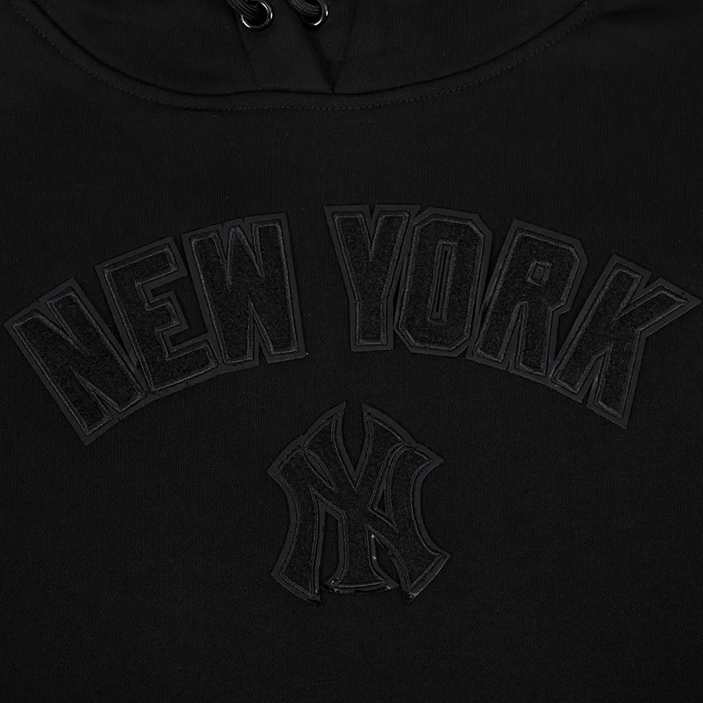 MLB NEW YORK YANKEES TRIPLE BLACK WOMEN'S FLC PO HOODIE (TRIPLE BLACK WOMEN'S)