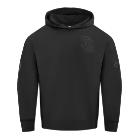 MLB SAN DIEGO PADRES NEUTRAL DROP SHOULDER FLC PO HOODIE (BLACK)