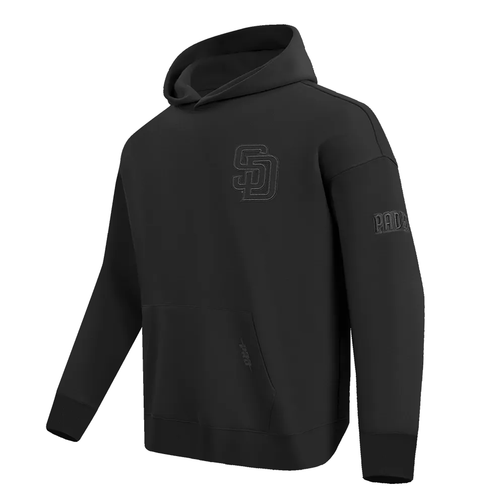 MLB SAN DIEGO PADRES NEUTRAL DROP SHOULDER FLC PO HOODIE (BLACK)