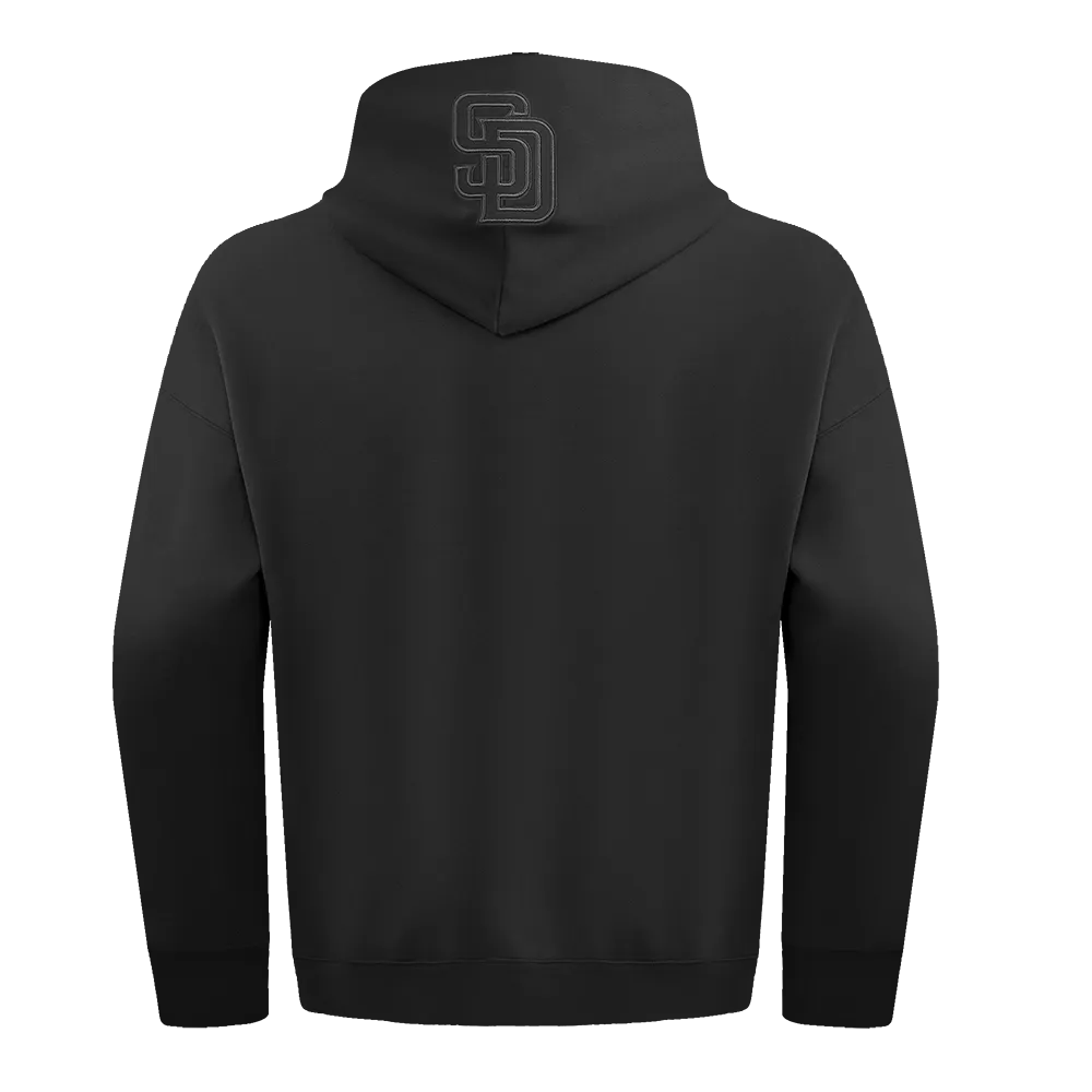 MLB SAN DIEGO PADRES NEUTRAL DROP SHOULDER FLC PO HOODIE (BLACK)