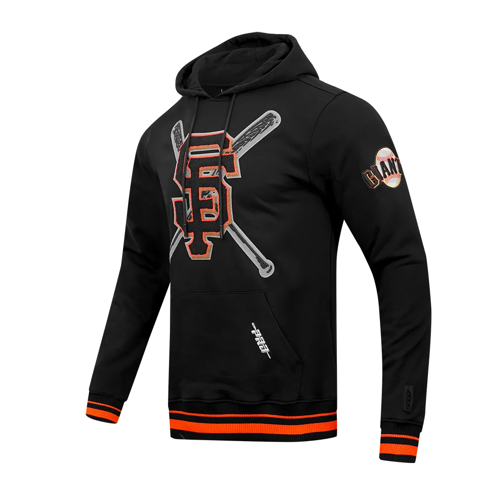 MLB SAN FRANCISCO GIANTS MASHUP MEN'S RIB PULLOVER HOODIE (BLACK/ORANGE)