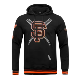 MLB SAN FRANCISCO GIANTS MASHUP MEN'S RIB PULLOVER HOODIE (BLACK/ORANGE)