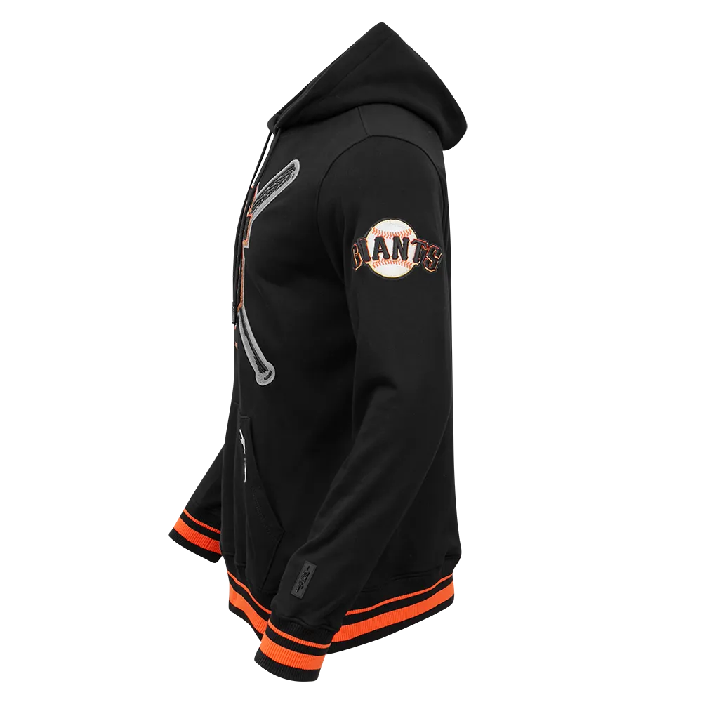 MLB SAN FRANCISCO GIANTS MASHUP MEN'S RIB PULLOVER HOODIE (BLACK/ORANGE)