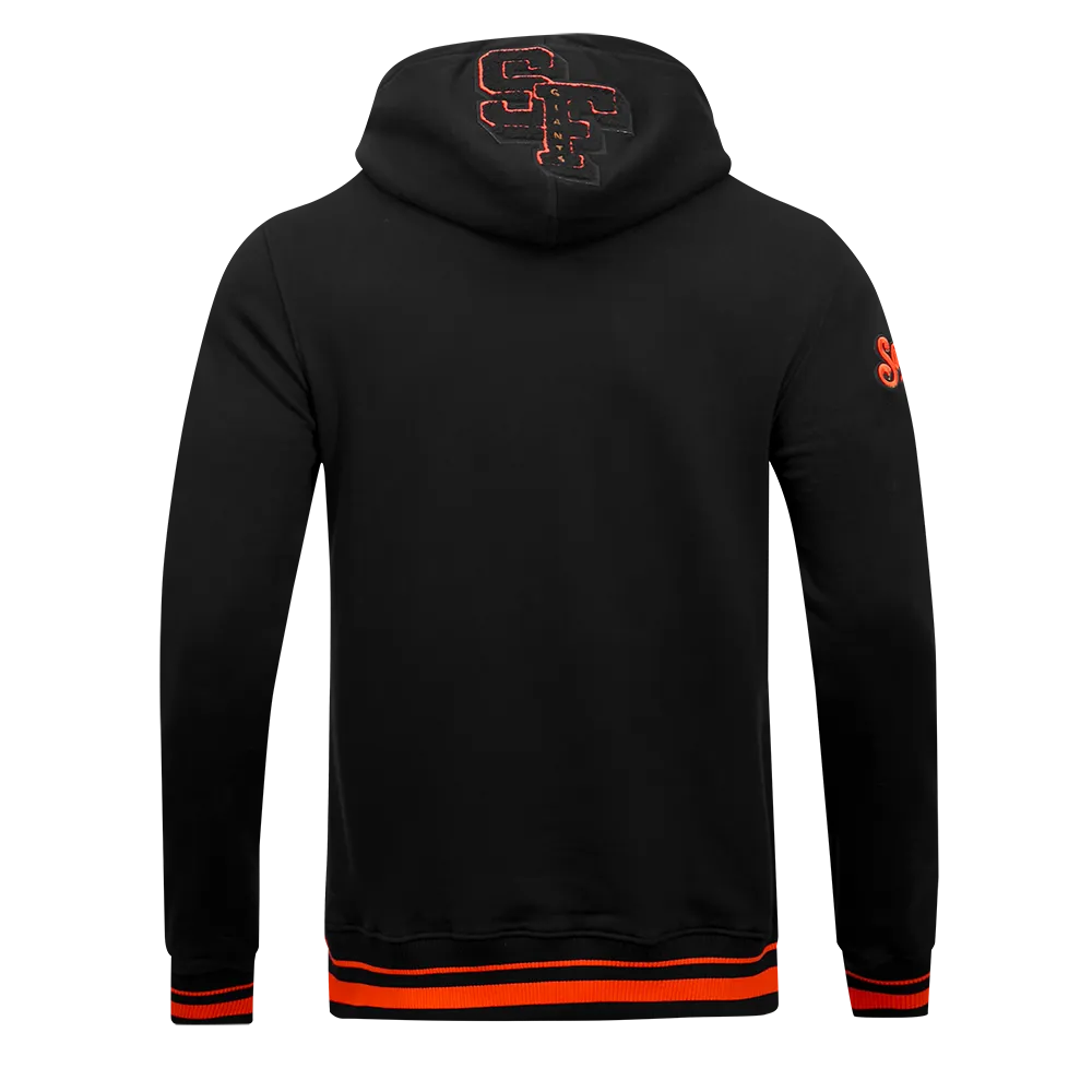 MLB SAN FRANCISCO GIANTS MASHUP MEN'S RIB PULLOVER HOODIE (BLACK/ORANGE)