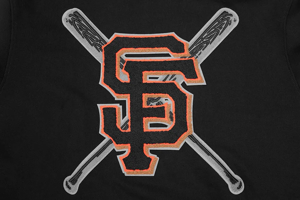 MLB SAN FRANCISCO GIANTS MASHUP MEN'S RIB PULLOVER HOODIE (BLACK/ORANGE)