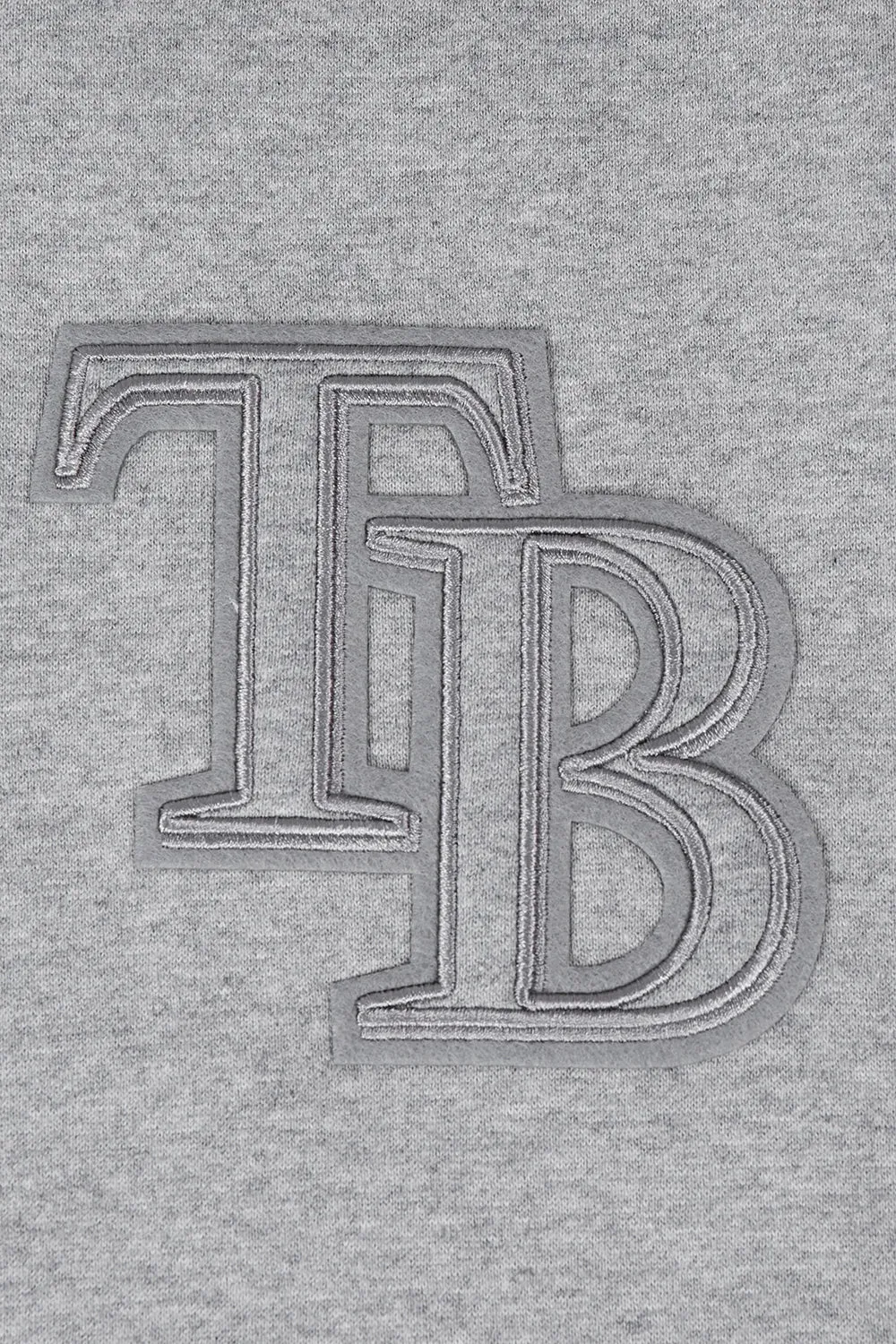 MLB TAMPA BAY RAYS NEUTRAL MEN'S DROP SHOULDER PO HOODIE (DARK HEATHER GRAY)