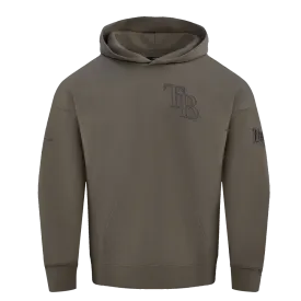 MLB TAMPA BAY RAYS NEUTRAL MEN'S DROP SHOULDER PO HOODIE (DARK TAUPE)