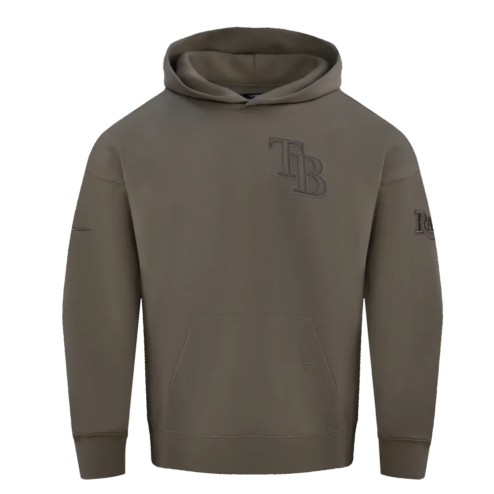 MLB TAMPA BAY RAYS NEUTRAL MEN'S DROP SHOULDER PO HOODIE (DARK TAUPE)