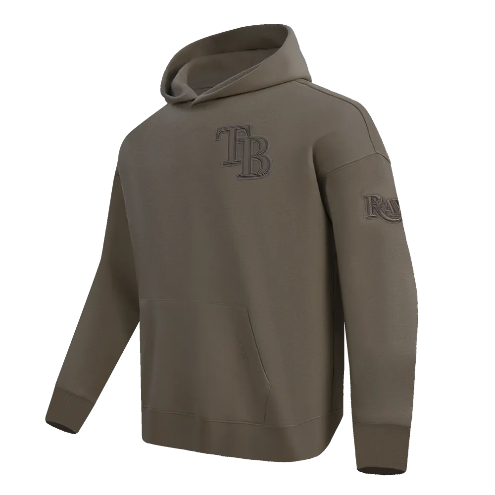 MLB TAMPA BAY RAYS NEUTRAL MEN'S DROP SHOULDER PO HOODIE (DARK TAUPE)