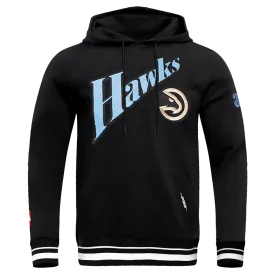 NBA ATLANTA HAWKS CITY EDITION 24-25 MEN'S RIB FLEECE PULLOVER HOODIE (BLACK)