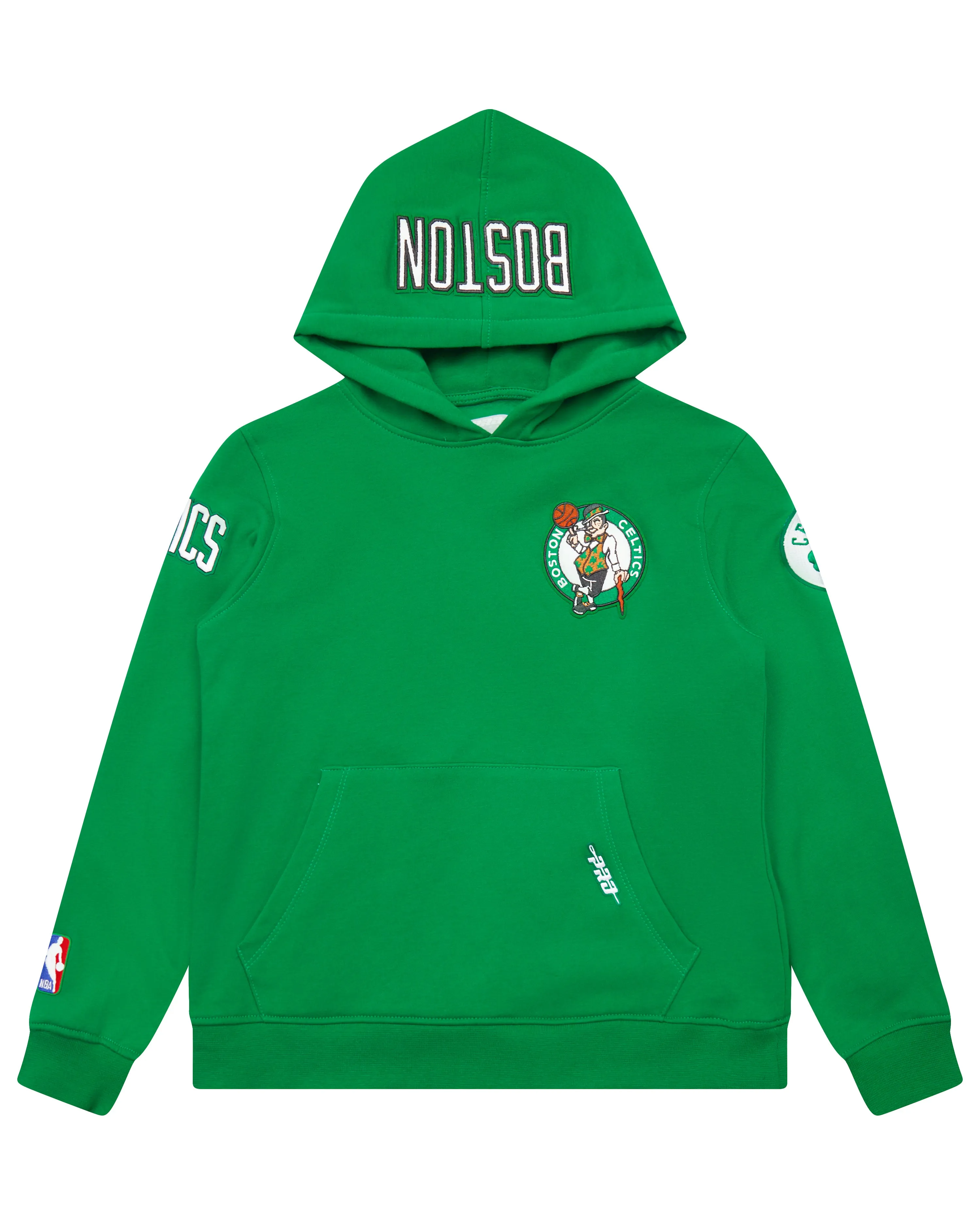 NBA BOSTON CELTICS CLASSIC BIG BOYS FLC PO HOODIE (KELLY GREEN)