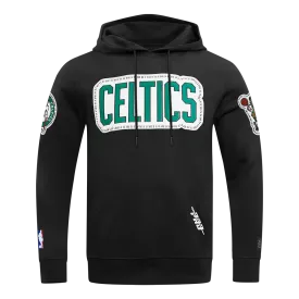 NBA BOSTON CELTICS DIY PICK STITCH MEN'S DK PO HOODIE (BLACK)