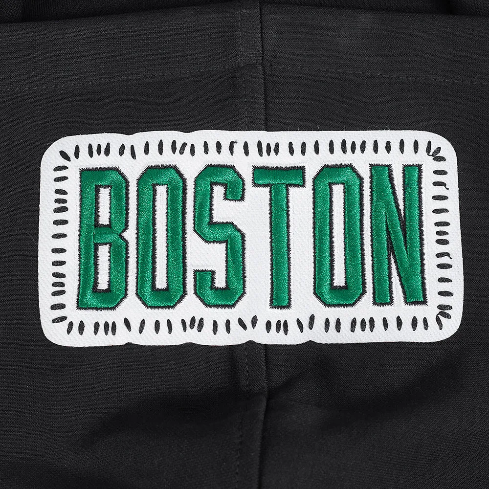 NBA BOSTON CELTICS DIY PICK STITCH MEN'S DK PO HOODIE (BLACK)