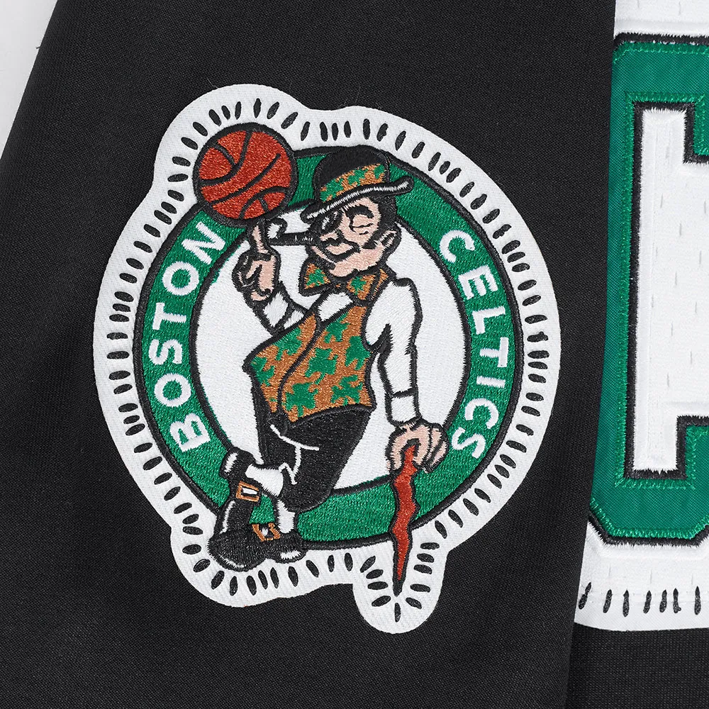 NBA BOSTON CELTICS DIY PICK STITCH MEN'S DK PO HOODIE (BLACK)