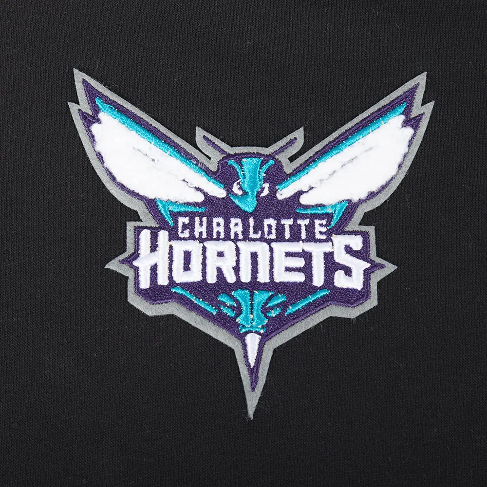 NBA CHARLOTTE HORNETS RETRO CLASSIC LITTLE BOYS RIB FLC PO HOODIE (BLACK)