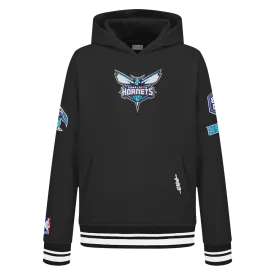 NBA CHARLOTTE HORNETS RETRO CLASSIC LITTLE BOYS RIB FLC PO HOODIE (BLACK)