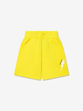 Neil Barrett Boys Thunderblot Bermuda Shorts in Yellow