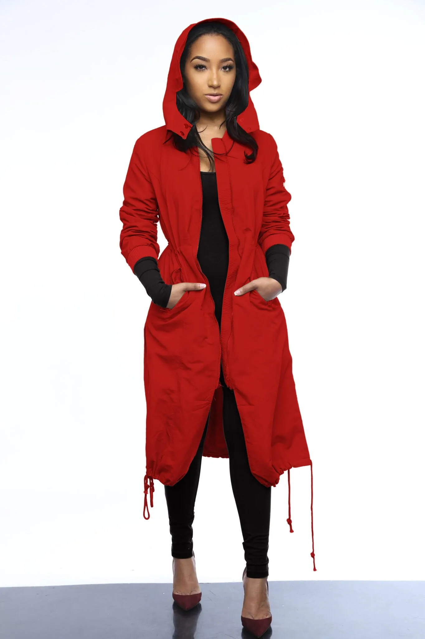 Not Your Average Bomber Parka - Red