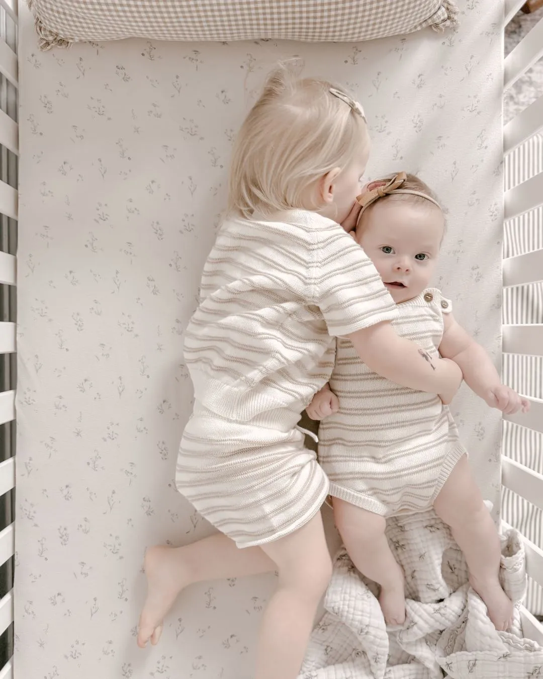 Organic Cotton Knit Stripe Short Set