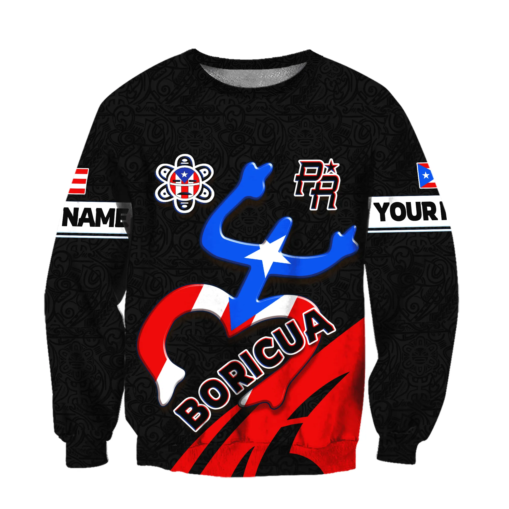 Personalized Puerto Rico Boricua Coqui 3D Full Printed Unisex Sweatshirt Hoodie Shirts