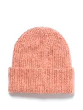 Pink knitted beanie