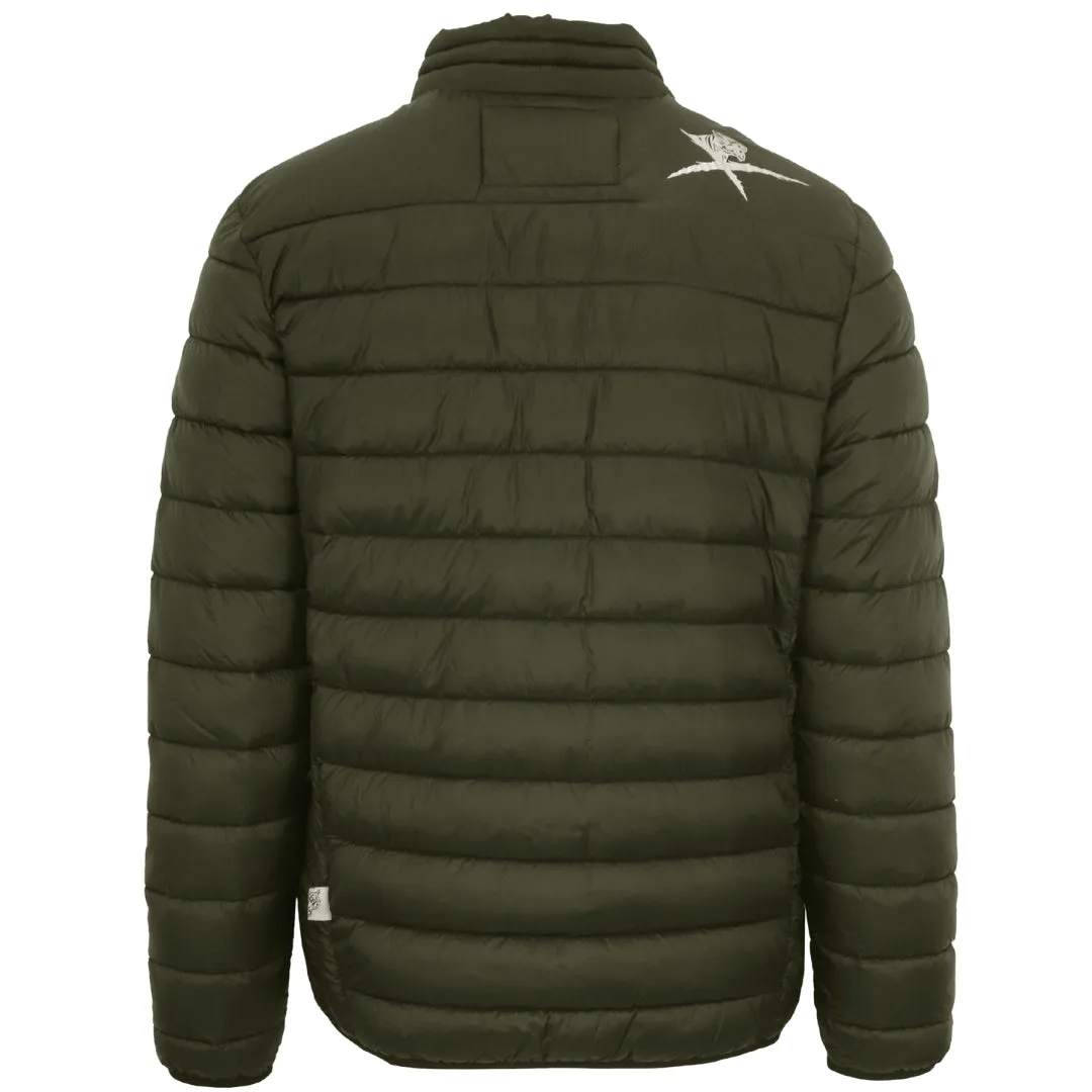 Plein Sport Patch Logo Thin Padded Green Jacket