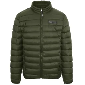 Plein Sport Patch Logo Thin Padded Green Jacket