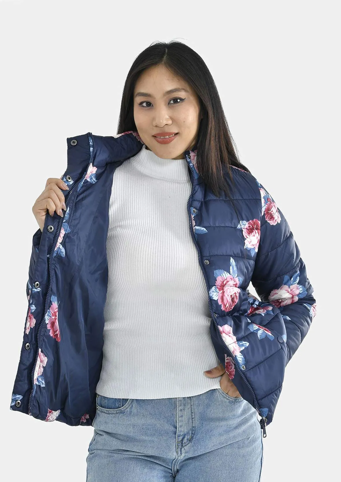 Printed padded jacket