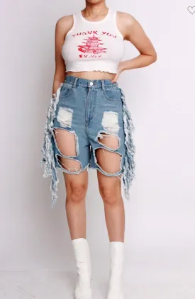 "Gotta Have Em" Destroyed Denim Shorts