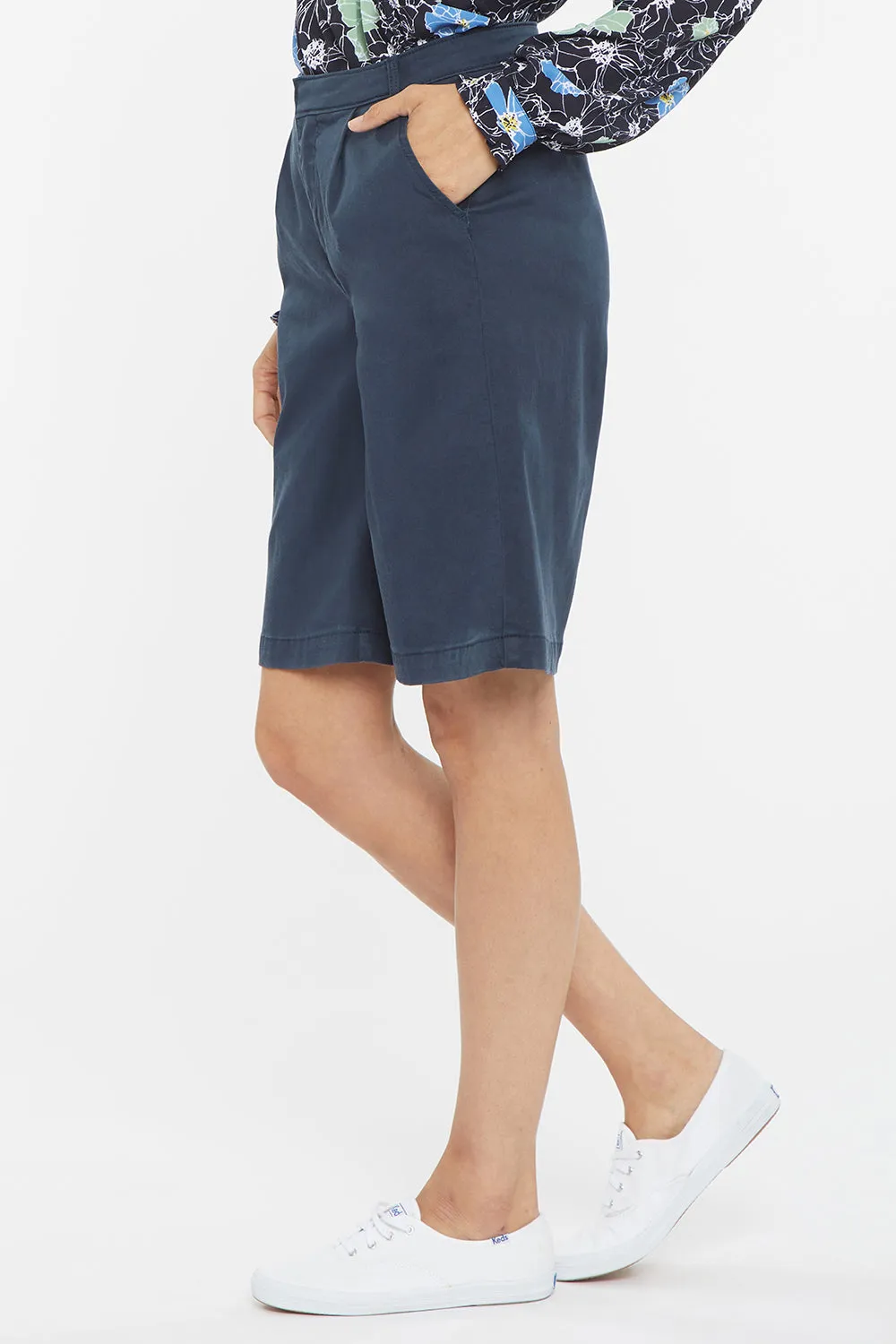 Relaxed Bermuda Shorts - Oxford Navy