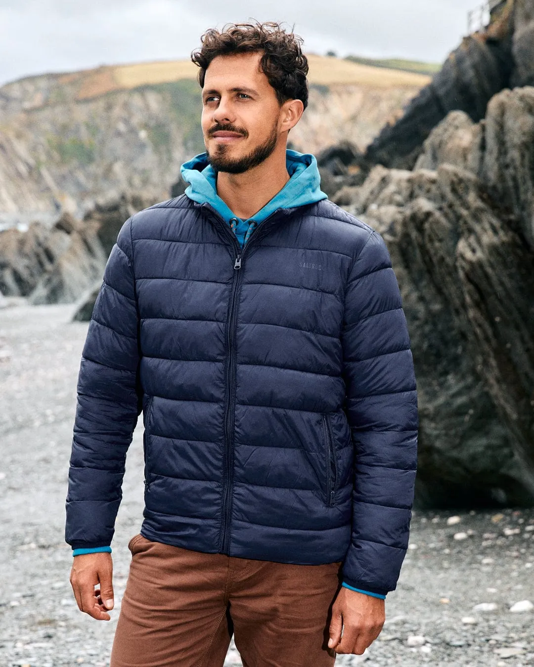 Resin - Mens Recycled Padded Jacket - Blue