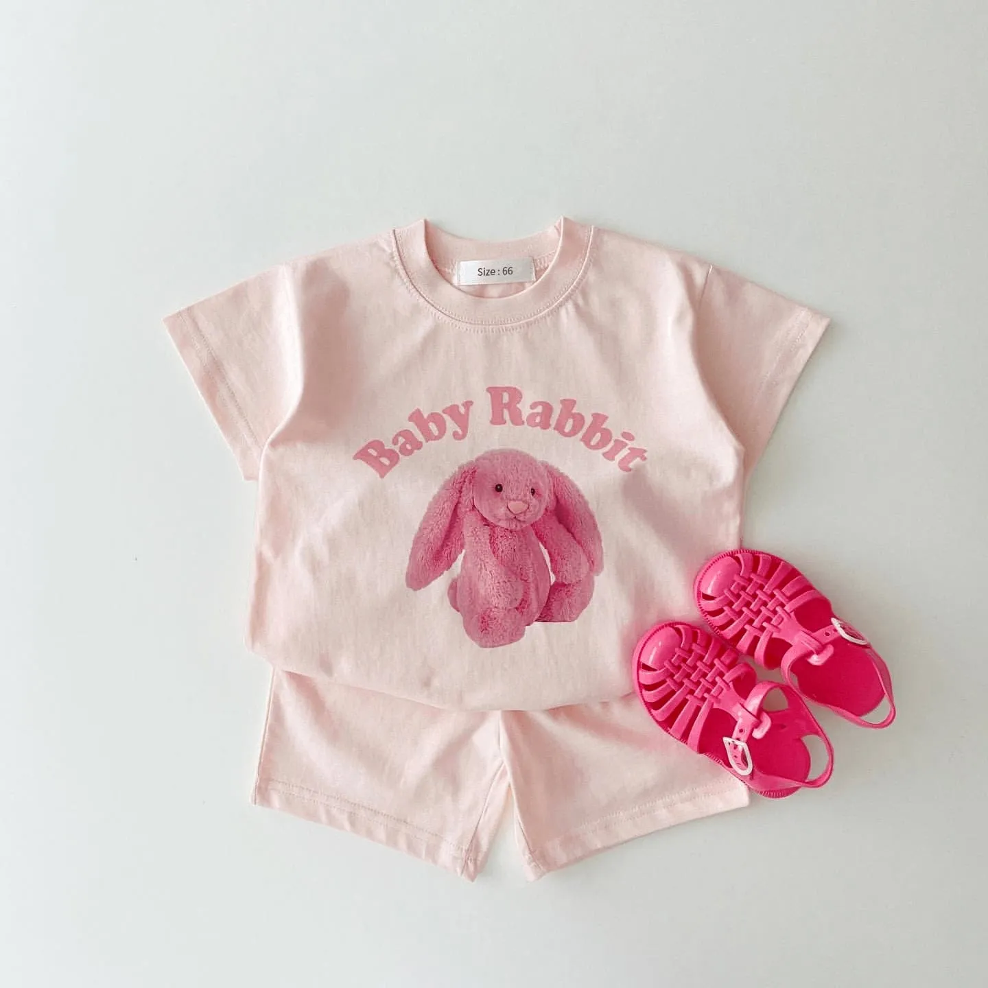 Riley - Pure Cotton Tee & Shorts Set ; Available in Baby Rabbit, Baby Bear, Baby Lion or Baby Dinosaur -