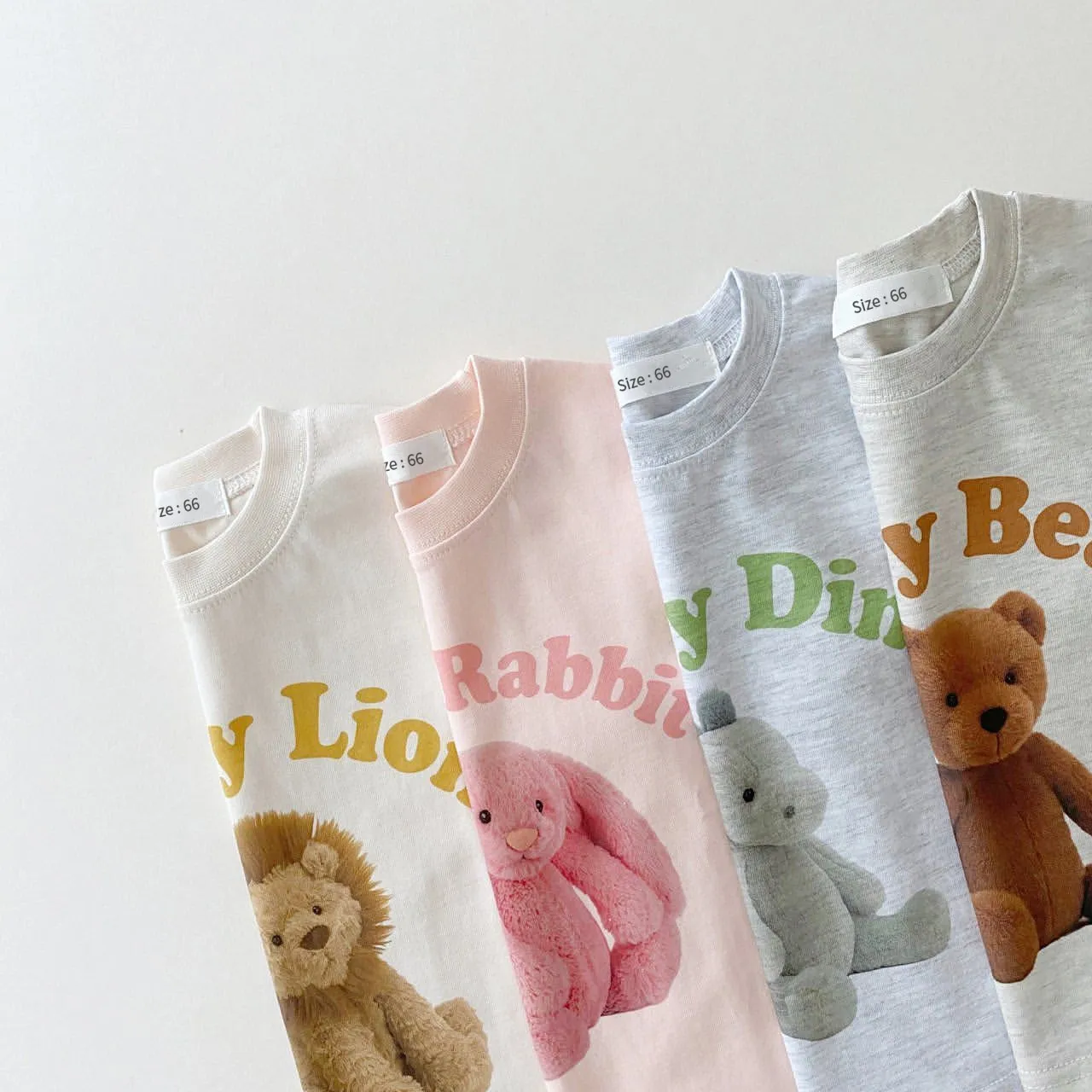 Riley - Pure Cotton Tee & Shorts Set ; Available in Baby Rabbit, Baby Bear, Baby Lion or Baby Dinosaur -