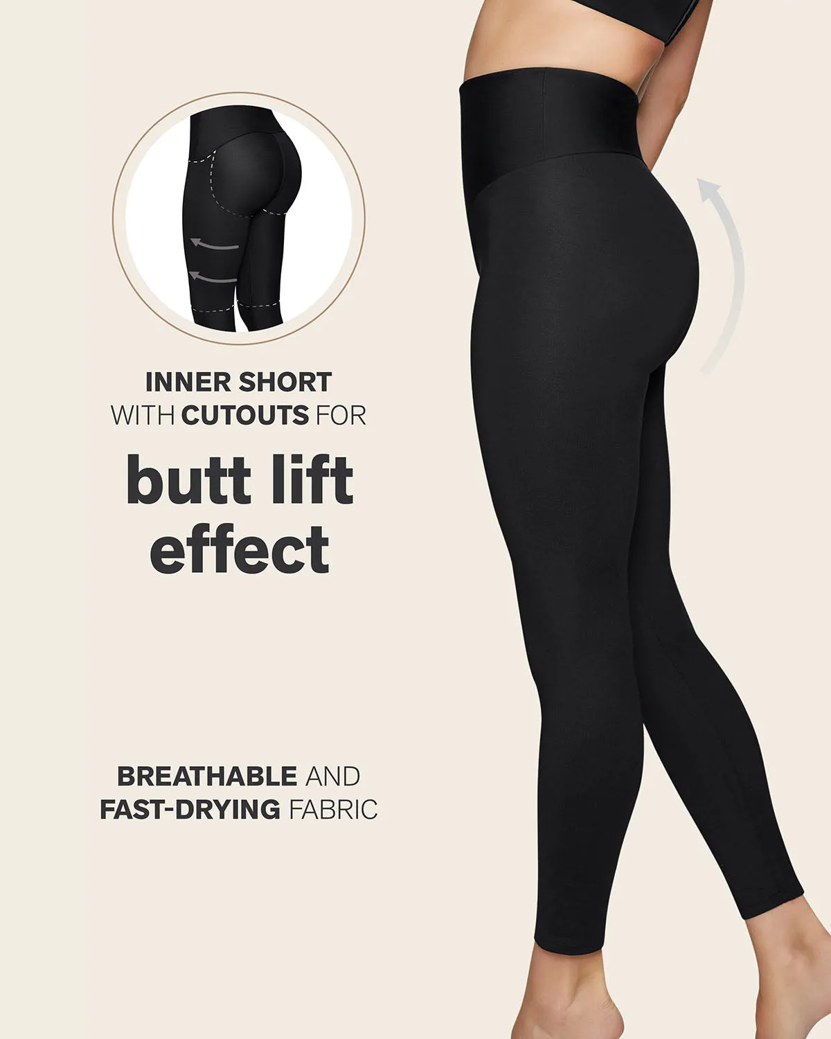 Sculpting Shaper Legging with Butt-Lifting Inner Short