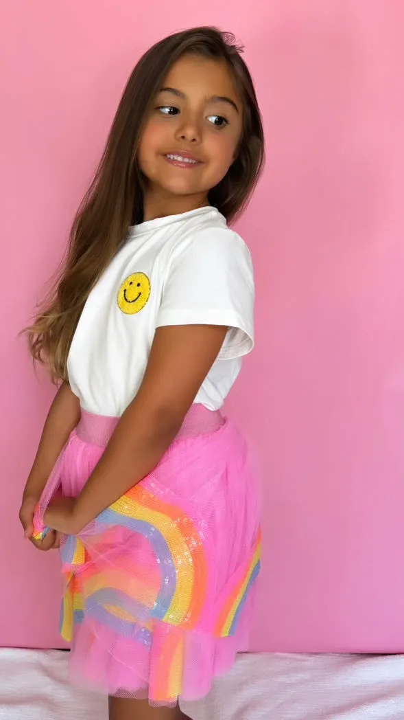 Smiley Rainbow Tee & Skort Set