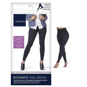 Soft Silhouette Leggings, 15-20, Size D, Black