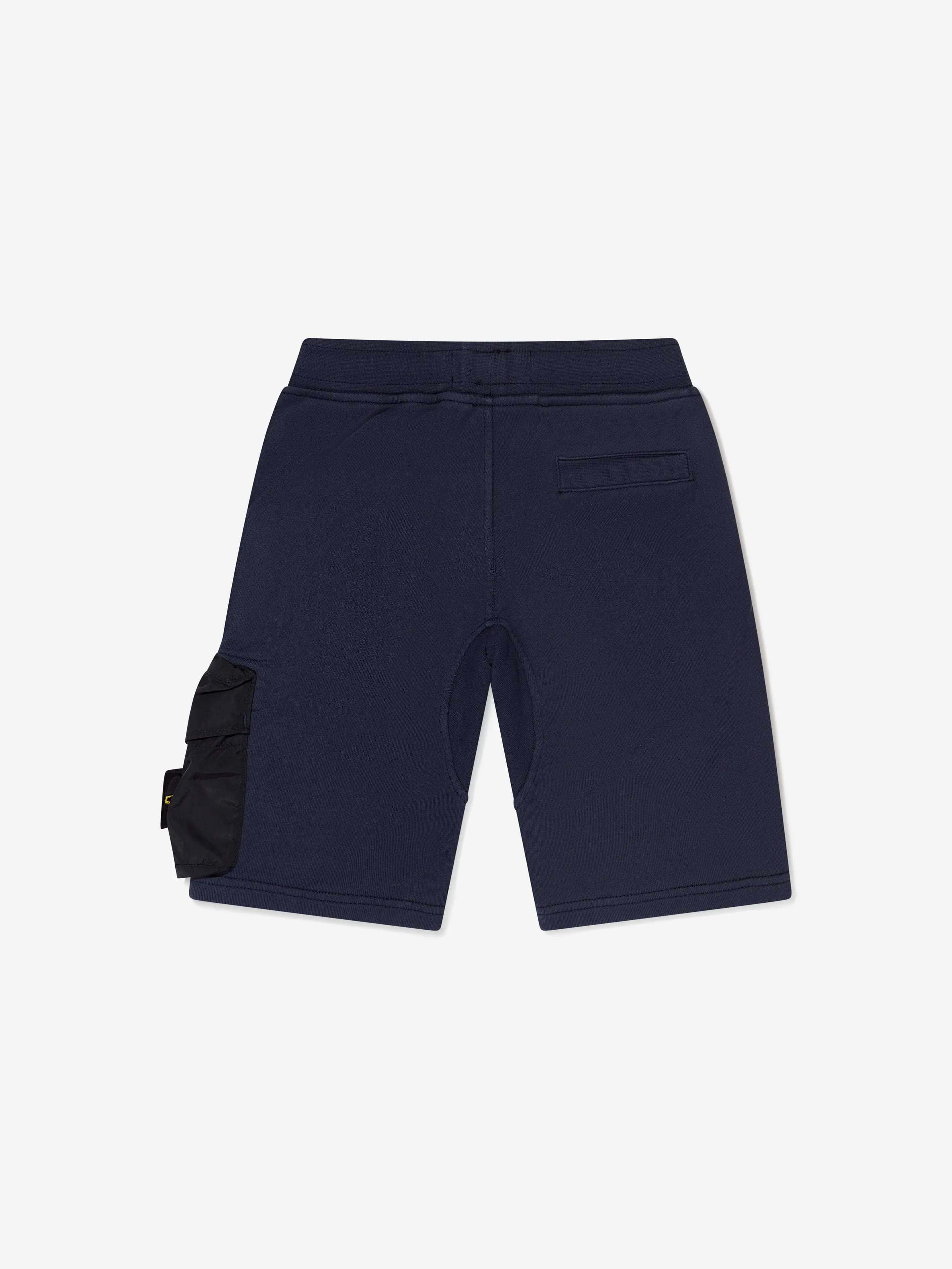 Stone Island Junior Boys Cotton Fleece Cargo Bermuda Shorts