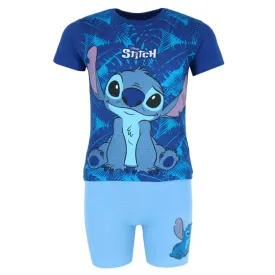 Textiel Trade Toddler Boys Disney Stitch Short Sleeve Shorts PJ Set