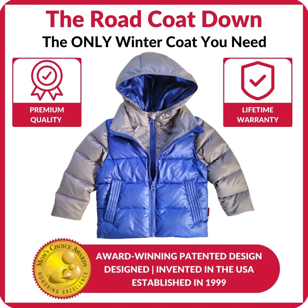 The Road Coat Down - Platinum / Royal Blue